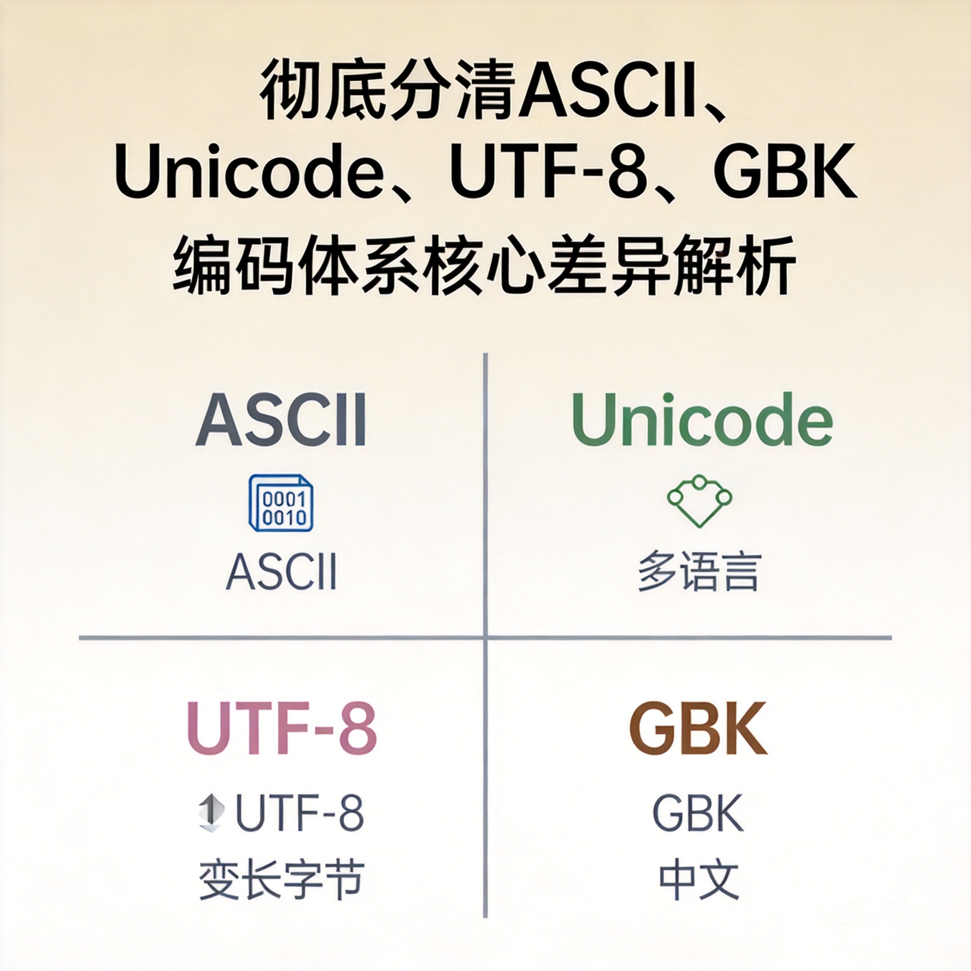 ASCII、Unicode、UTF-8、GBK 彻底分清