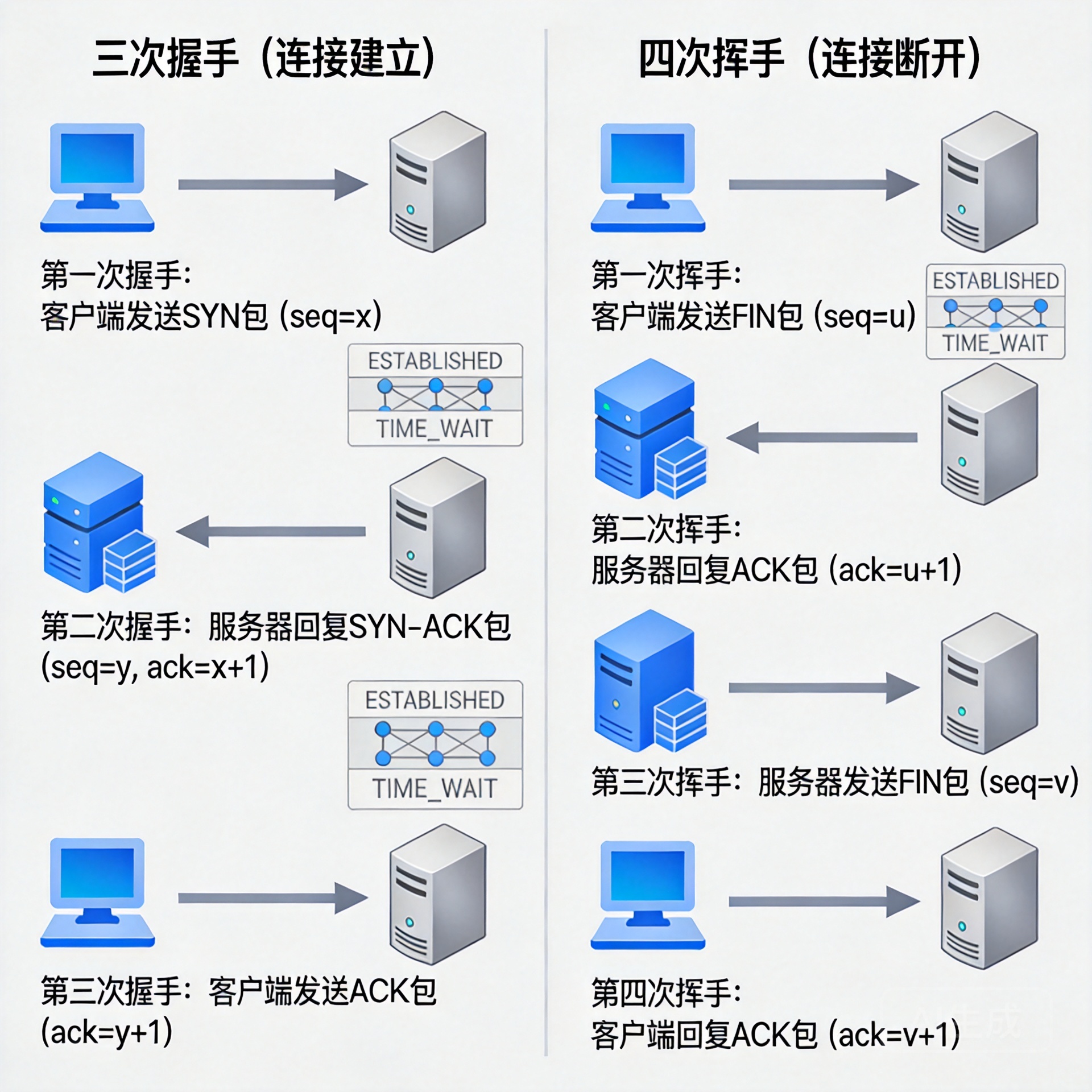 图解 TCP 三次握手、四次挥手全过程