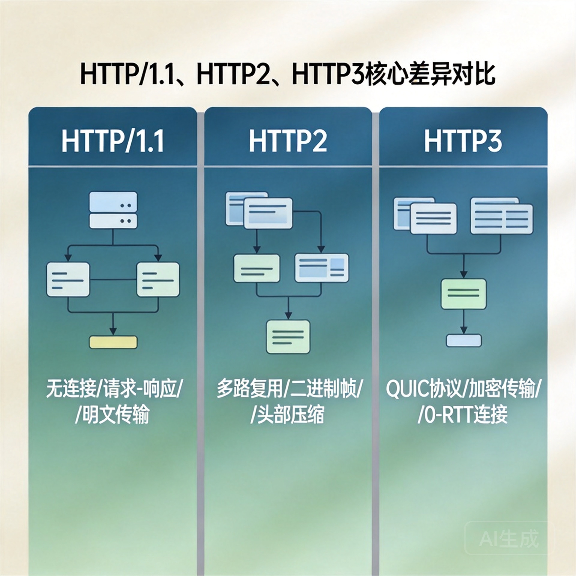 HTTP/1.1、HTTP2、HTTP3 核心差异对比