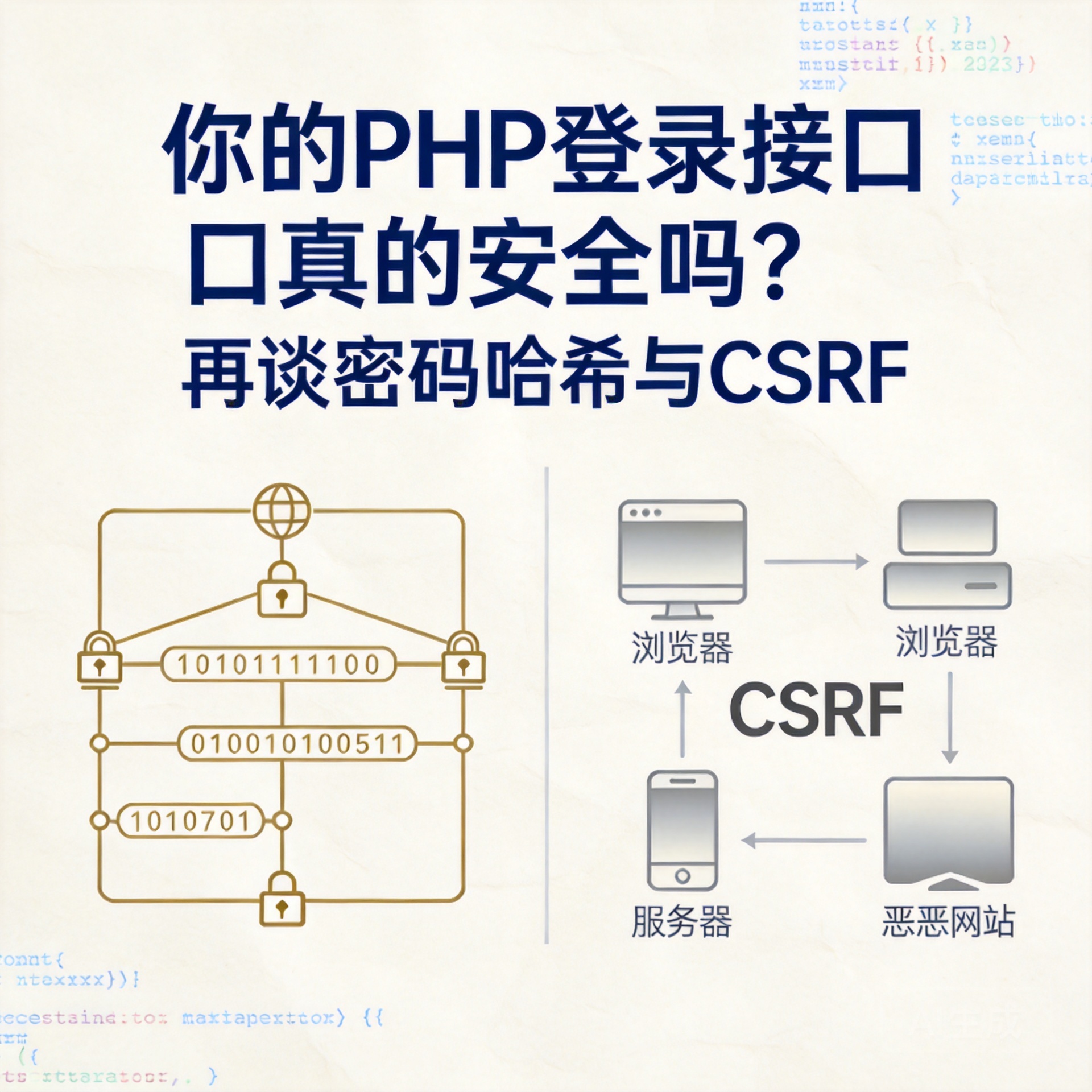 你的 PHP 登录接口真的安全吗？再谈密码哈希与 CSRF