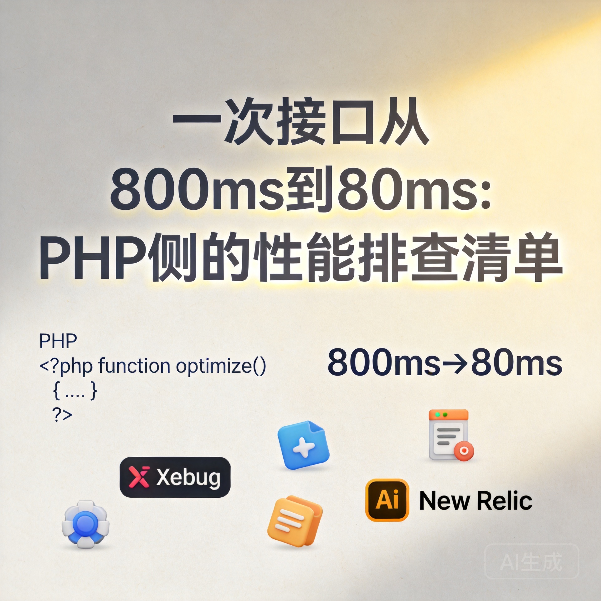 一次接口从 800ms 到 80ms：PHP 侧的性能排查清单